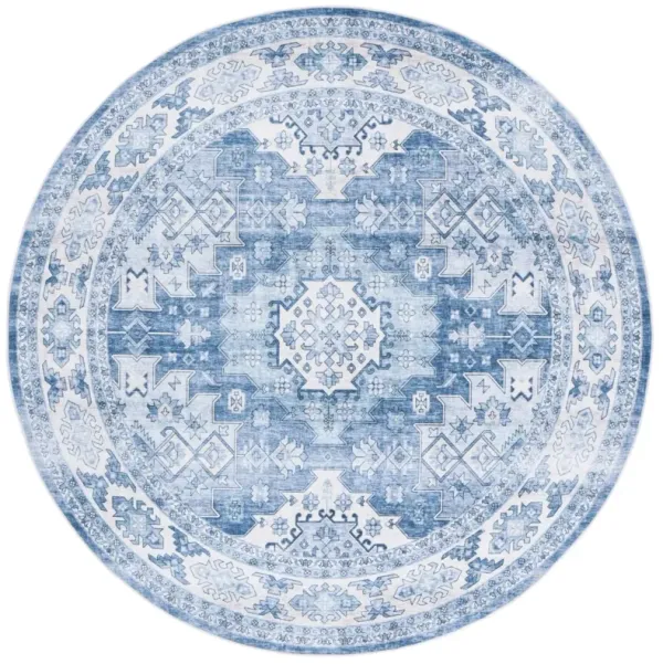 ARIZONA 512 LIGHT BLUE  6' x 6' Round Round Rug