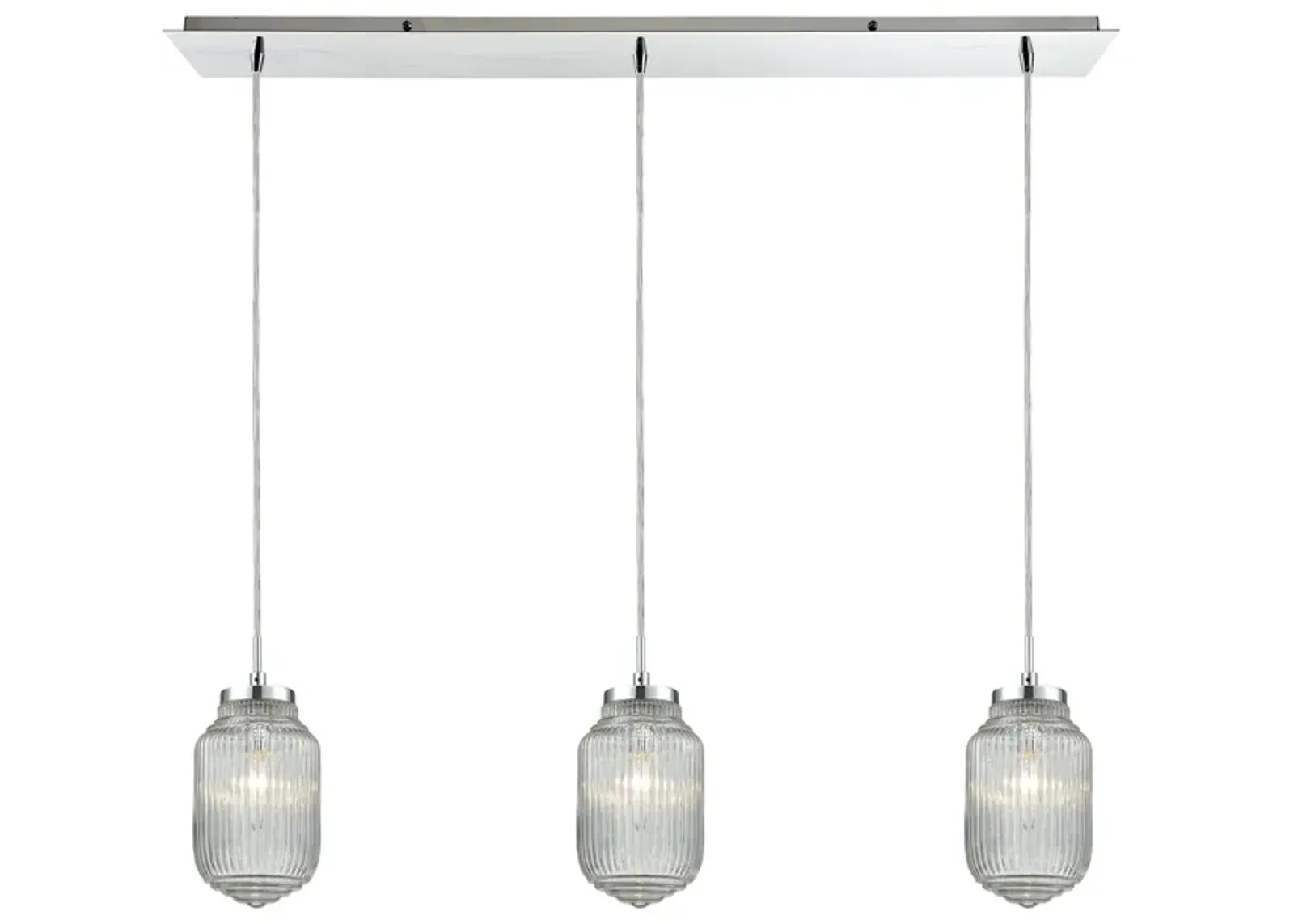 Dubois 10" Wide 3-Light Mini Pendant - Polished Chrome