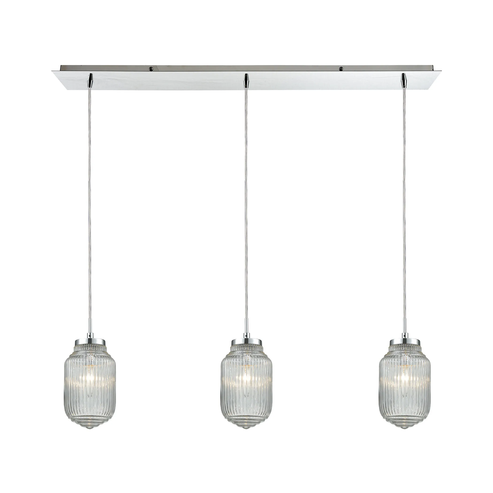 Dubois 10" Wide 3-Light Mini Pendant - Polished Chrome