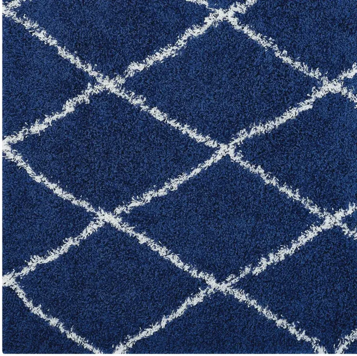 Toryn Diamond Lattice 5x8 Shag Area Rug