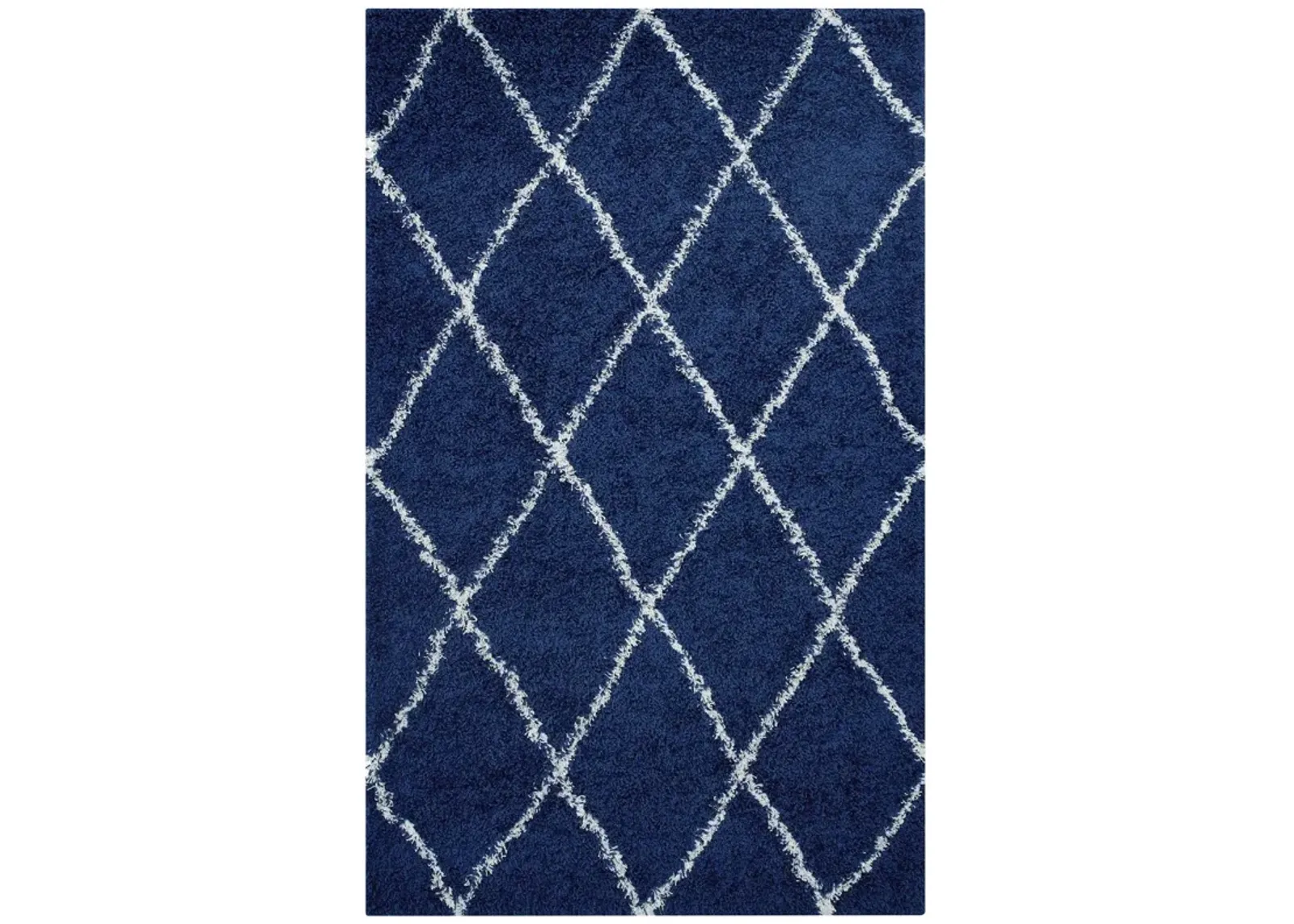 Toryn Diamond Lattice 5x8 Shag Area Rug