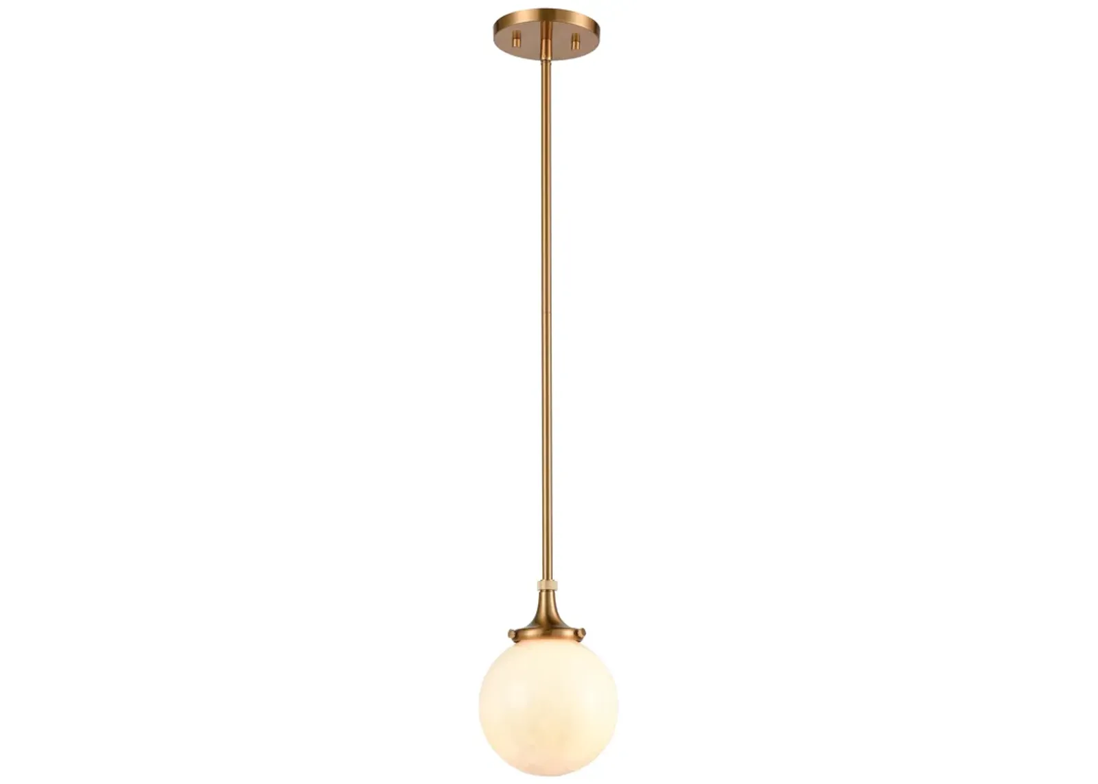 Beverly Hills 6" Wide 1-Light Mini Pendant - Satin Brass