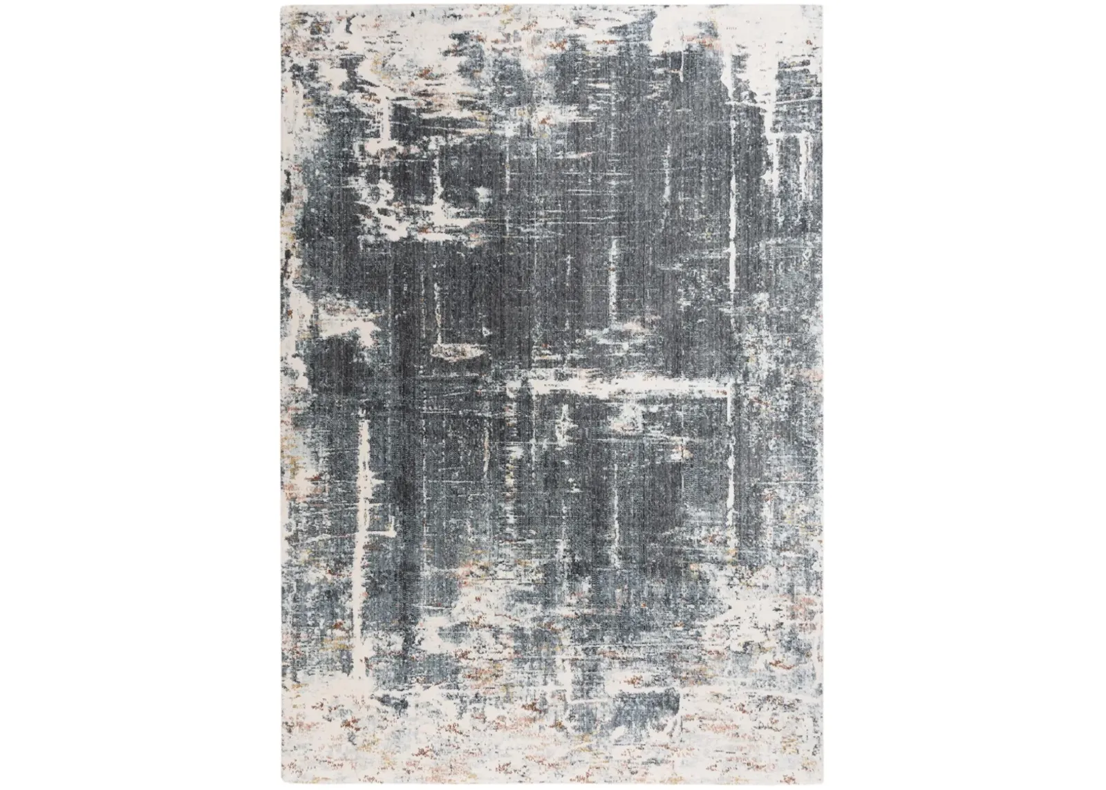 Jasper Blue Abstract Recycled Polyester 9'x12' Rectangle Rug