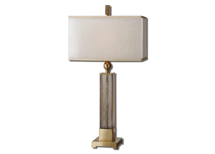 Caecilia Amber Glass Table Lamp