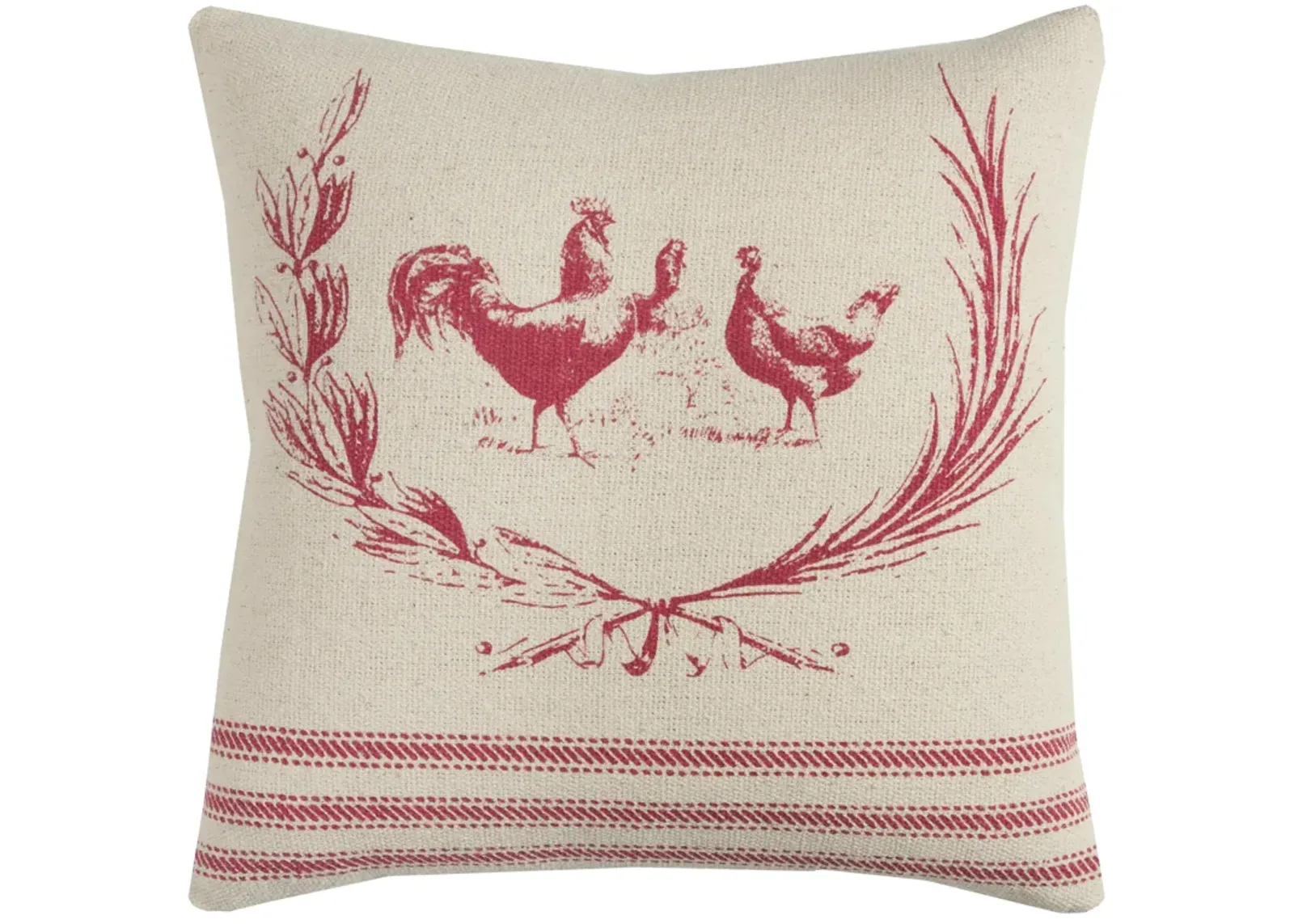 Rooster Red Pillow