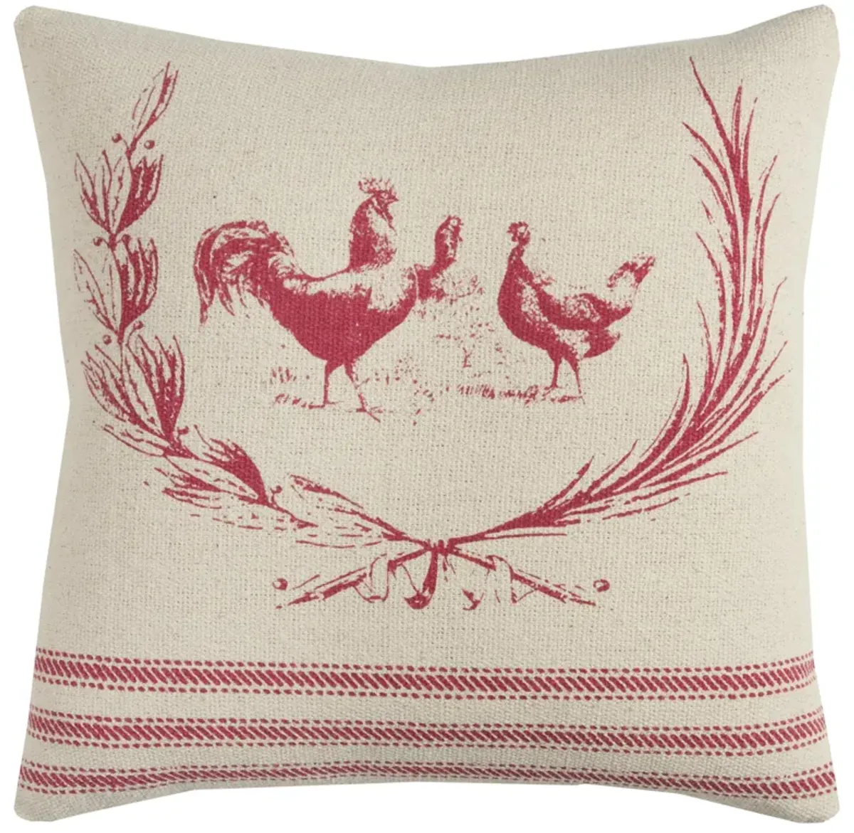 Rooster Red Pillow