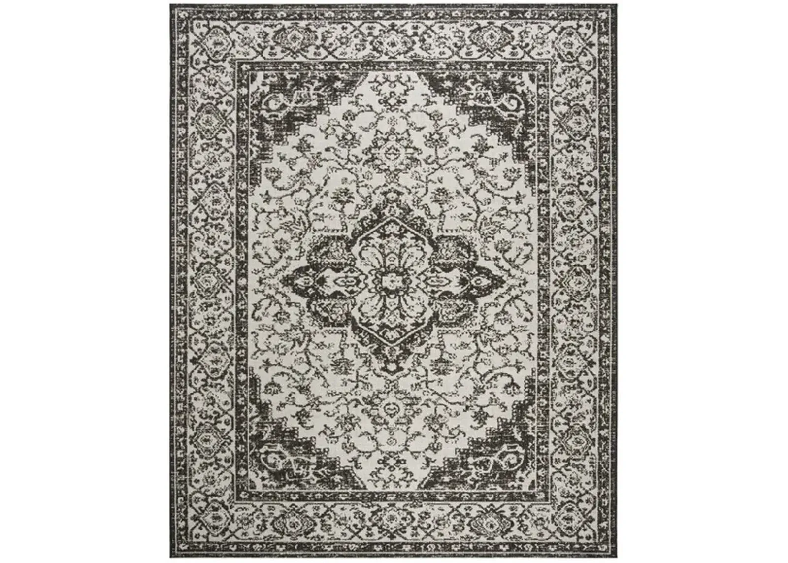 LINDEN 137 Collection LND137A-8 Light Grey / Charcoal 8' X 10'