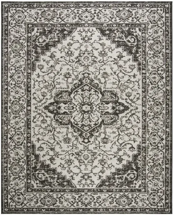 LINDEN 137 Collection LND137A-8 Light Grey / Charcoal 8' X 10'