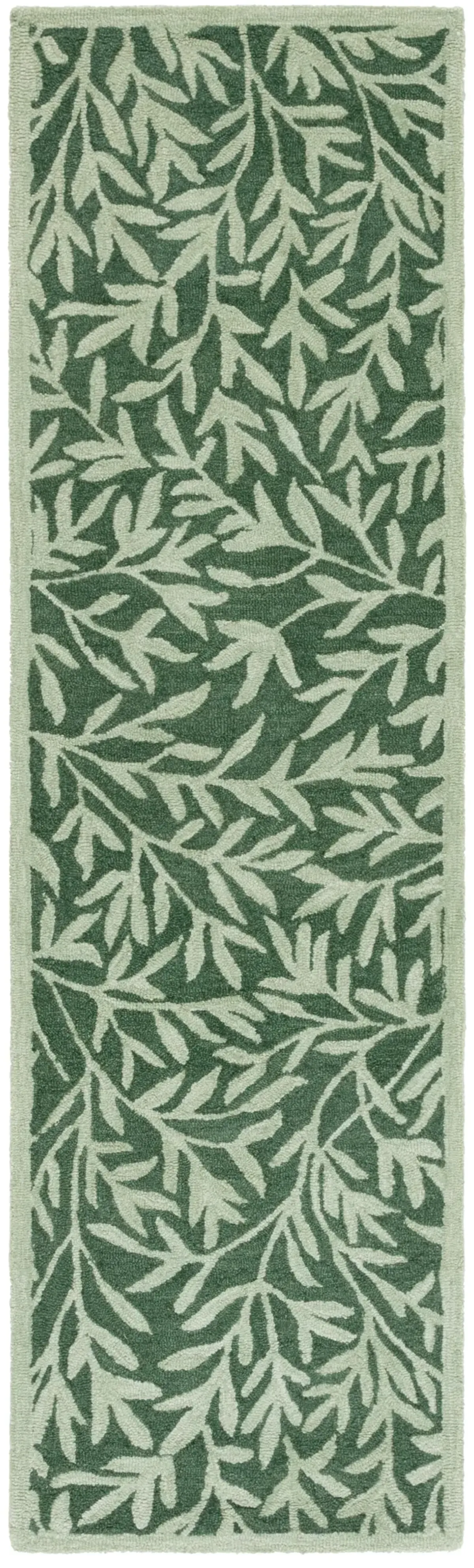 MSR JARDIN GREEN 2'-3' x 8' Runner Rug