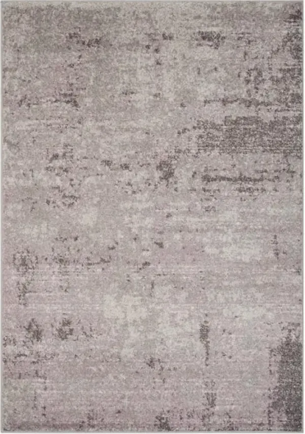 Adirondack Contemporary Light Grey / Purple 5'-1" X 7'-6" Powerloomed Rug