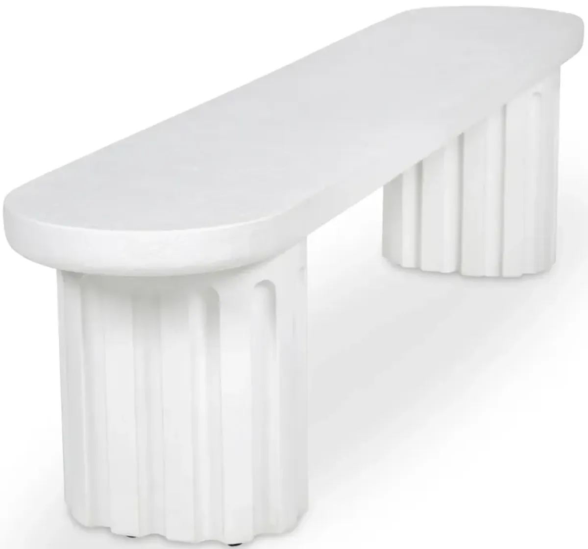 Eris Outdoor Dining Bench White