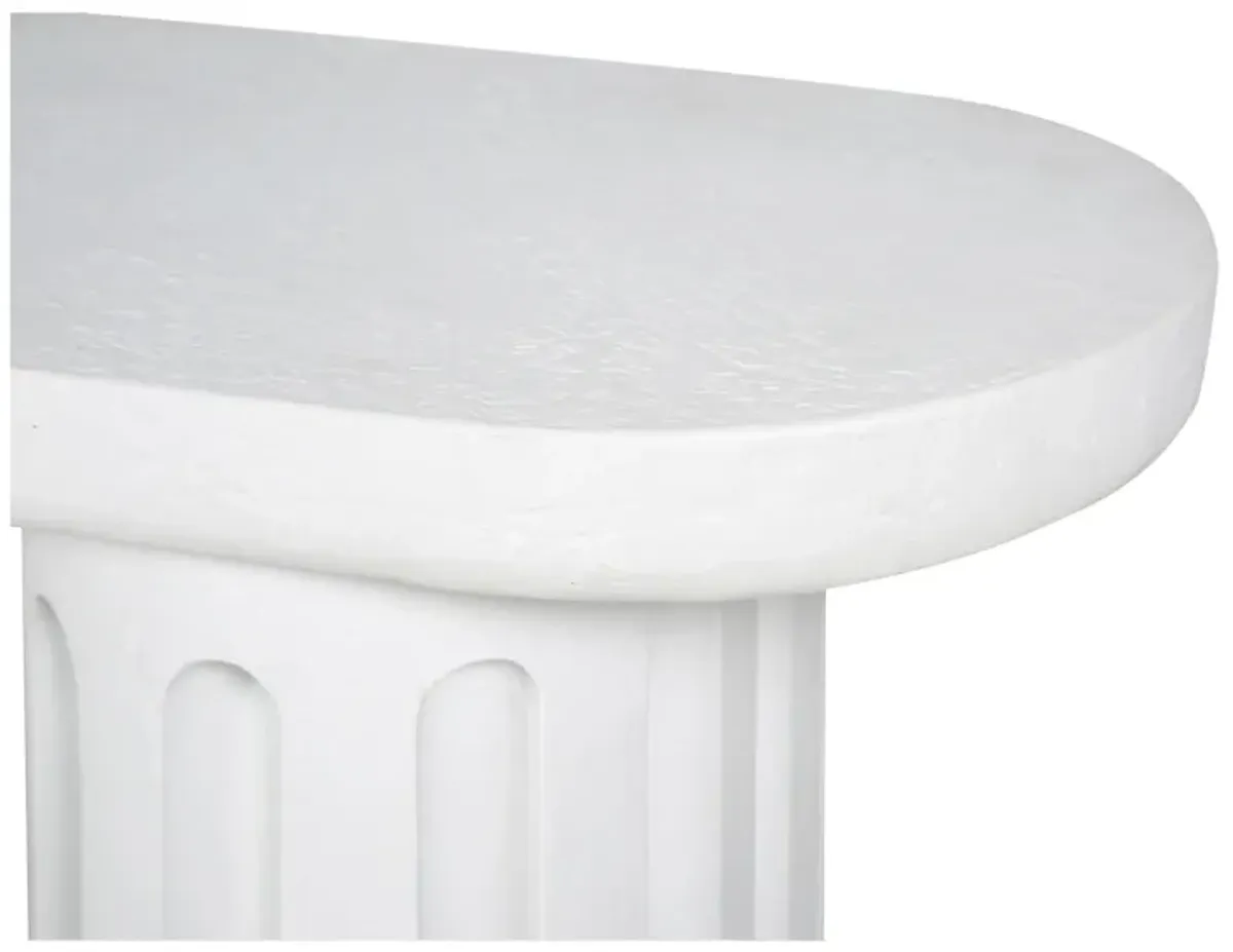 Eris Outdoor Dining Bench White