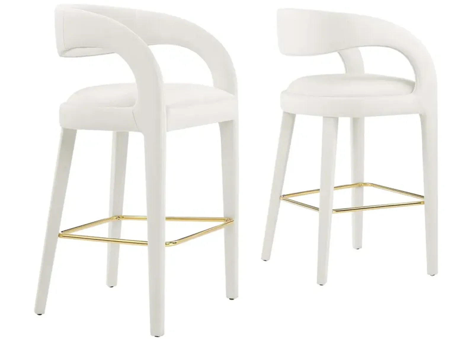 Pinnacle Performance Velvet Bar Stool Set of Two