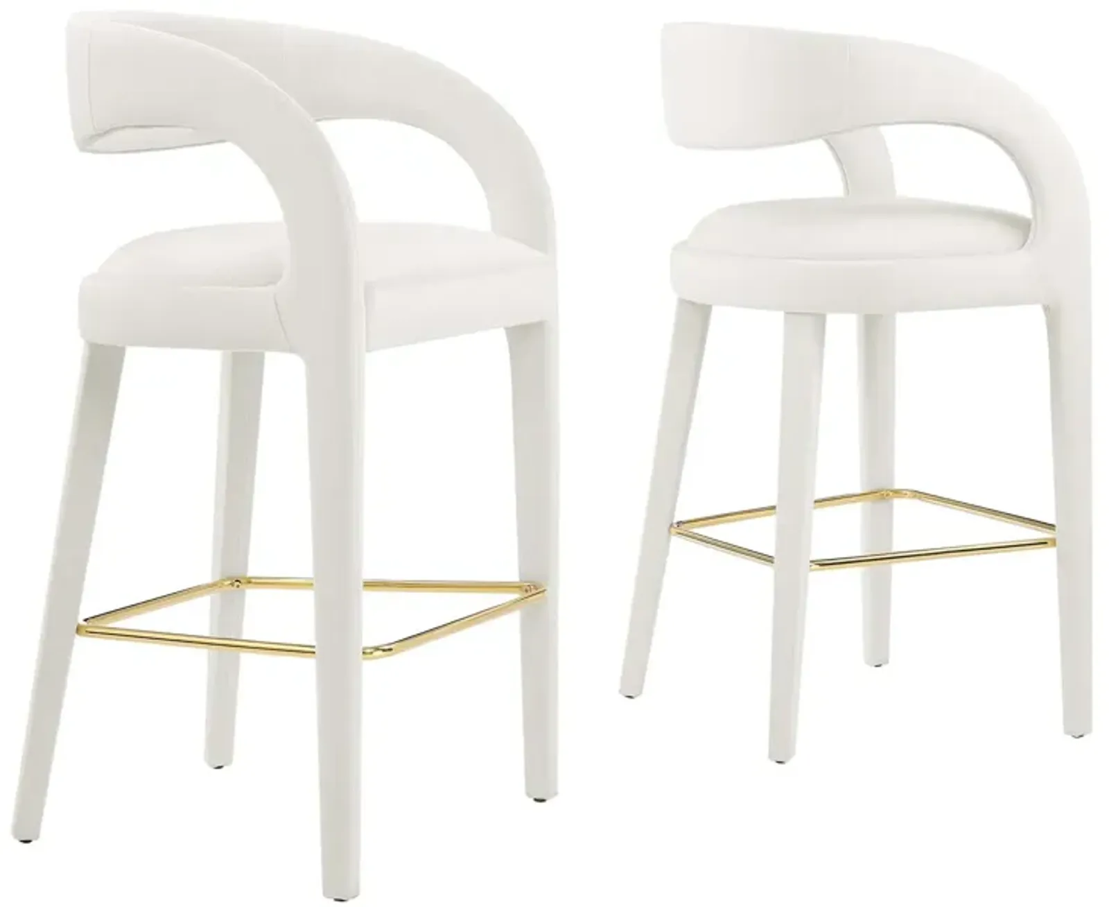 Pinnacle Performance Velvet Bar Stool Set of Two