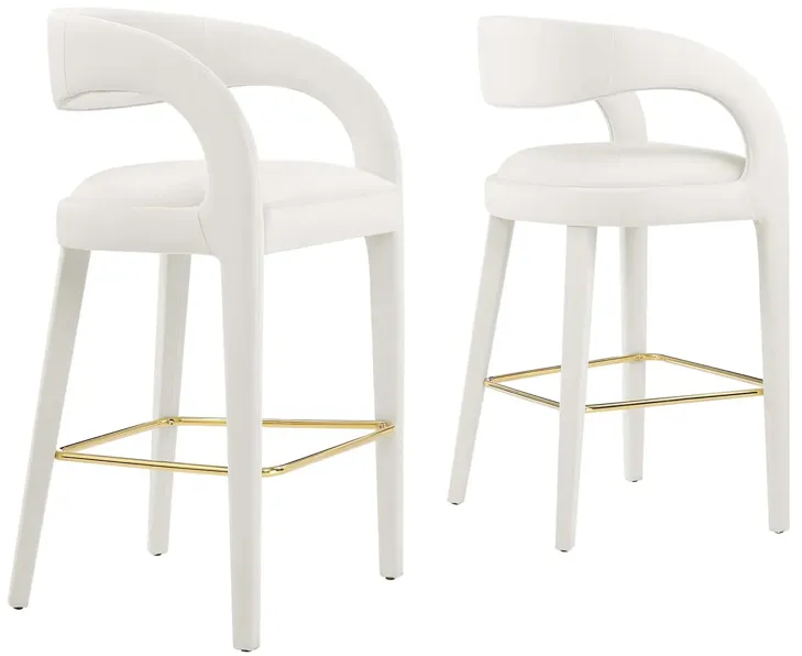 Pinnacle Performance Velvet Bar Stool Set of Two