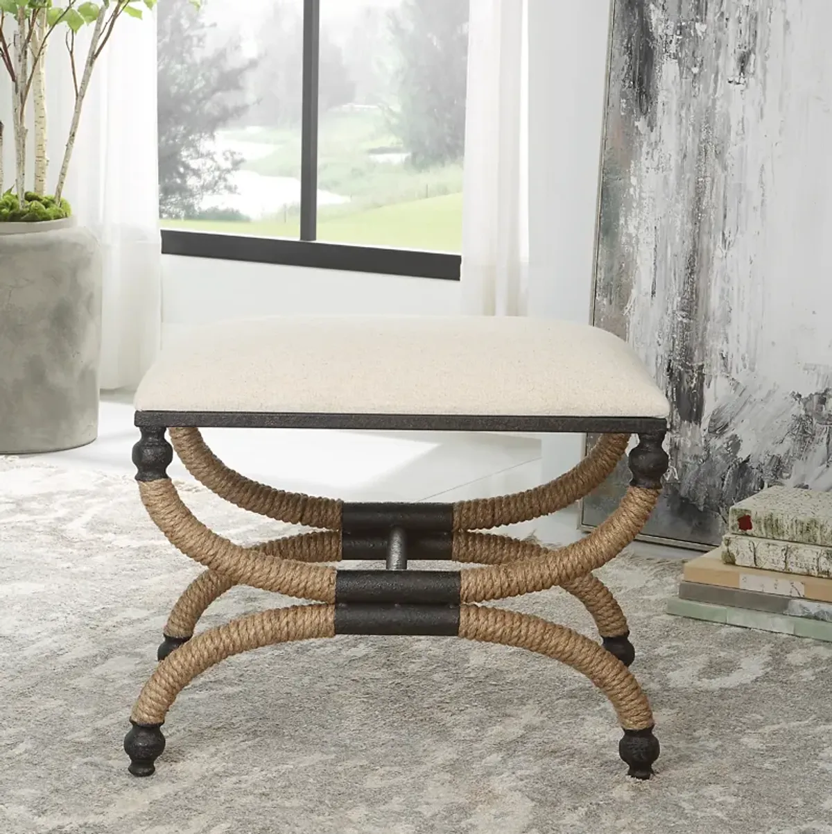 Icaria Upholstered Small Bench