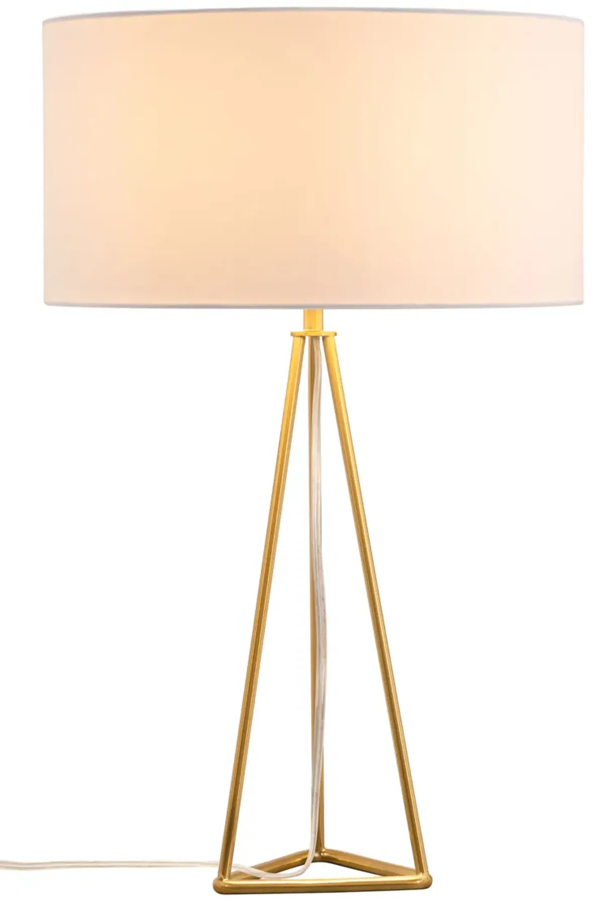 Sascha Table Lamp White & Brass