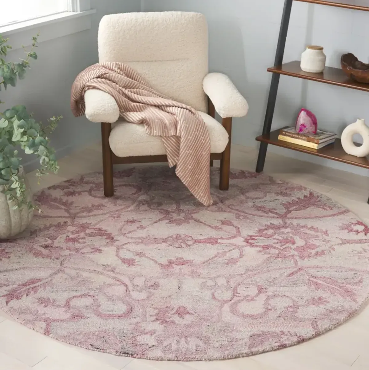 ANATOLIA 401 LIGHT PINK 6' x 6' Round Round Rug