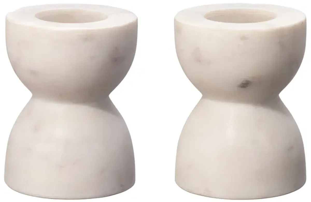 Petit Marble Candlesticks (set of 2)