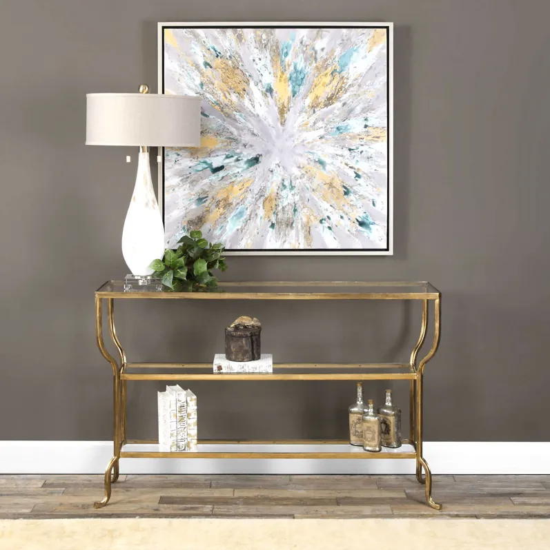 Deline Gold Console Table