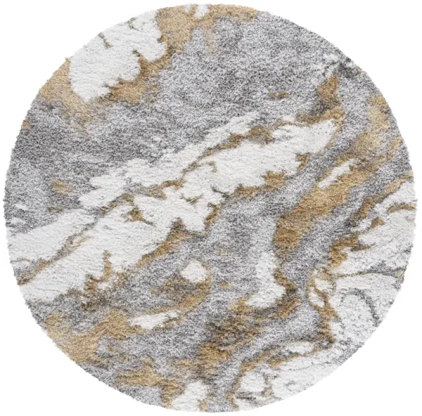 HORIZON SHAG 890 GREY  9' x 9' Round Round Rug