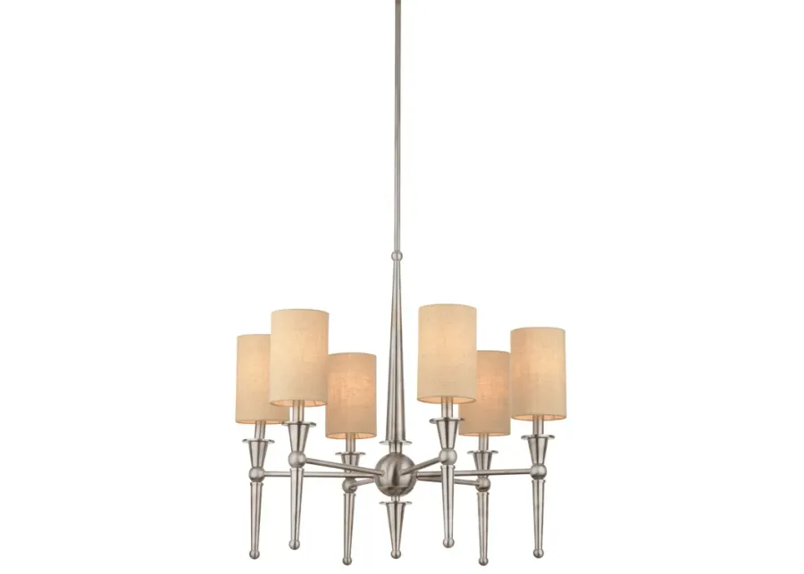 Allure 6-Light Chandelier in Brushed Nickel