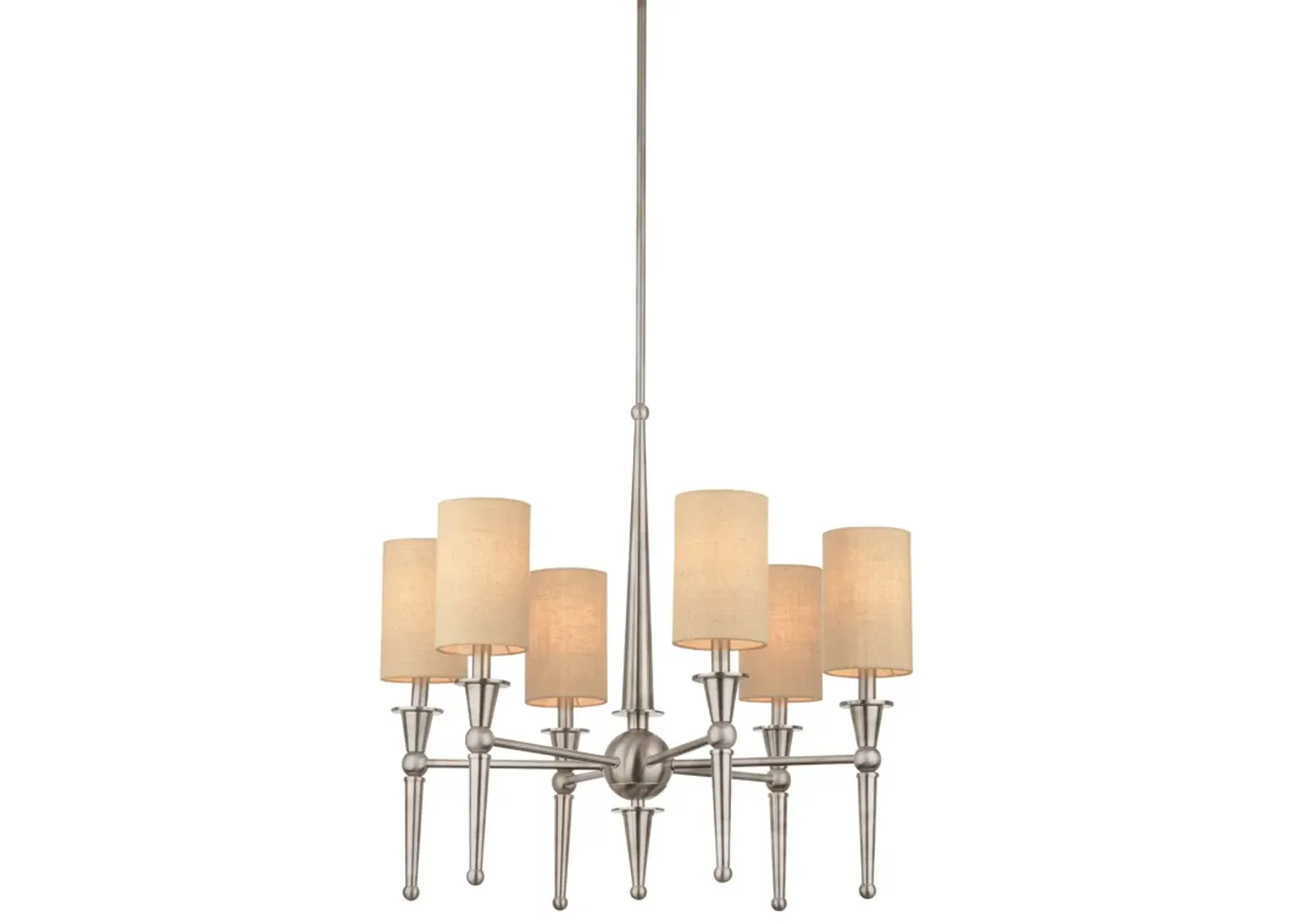 Allure 6-Light Chandelier in Brushed Nickel