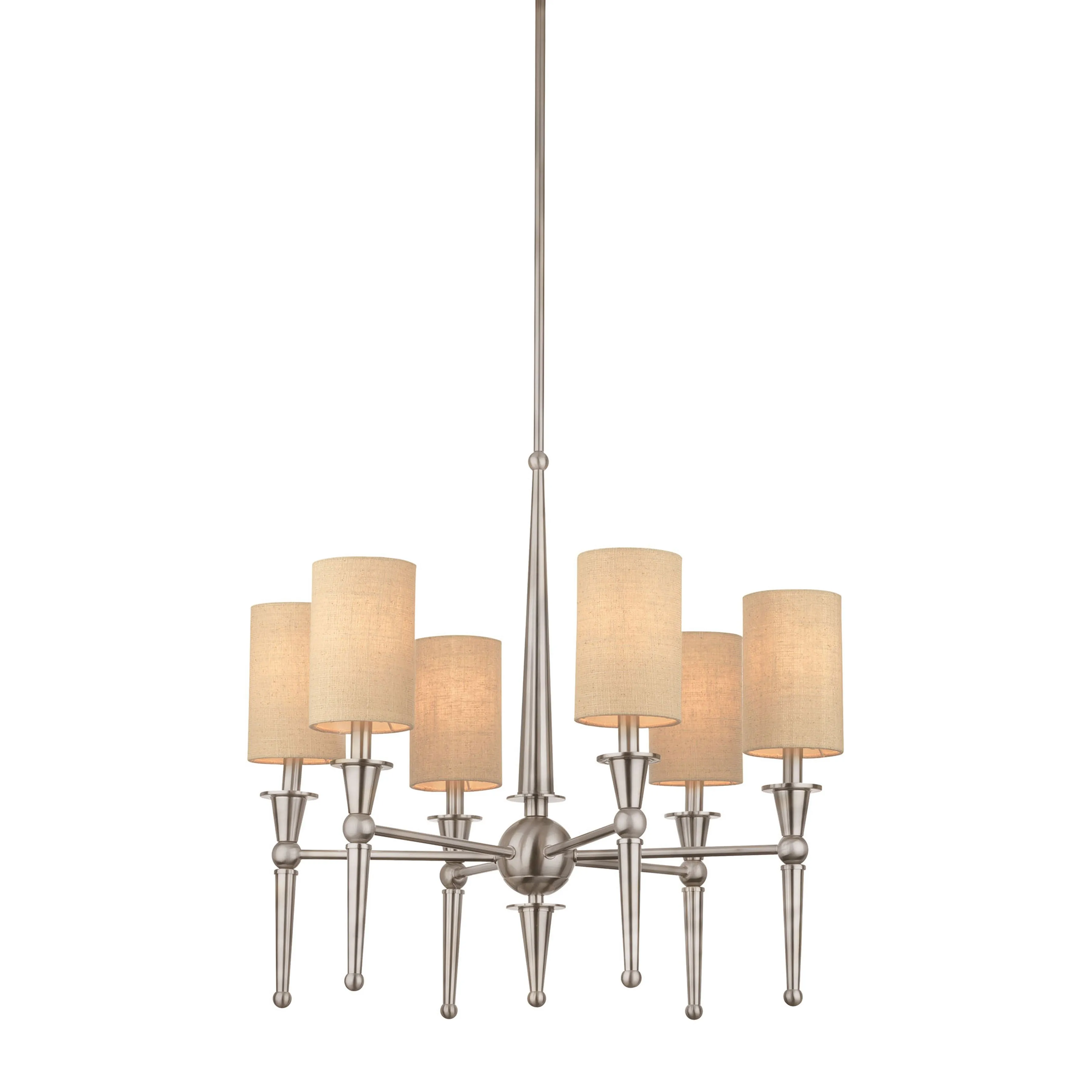 Allure 6-Light Chandelier in Brushed Nickel