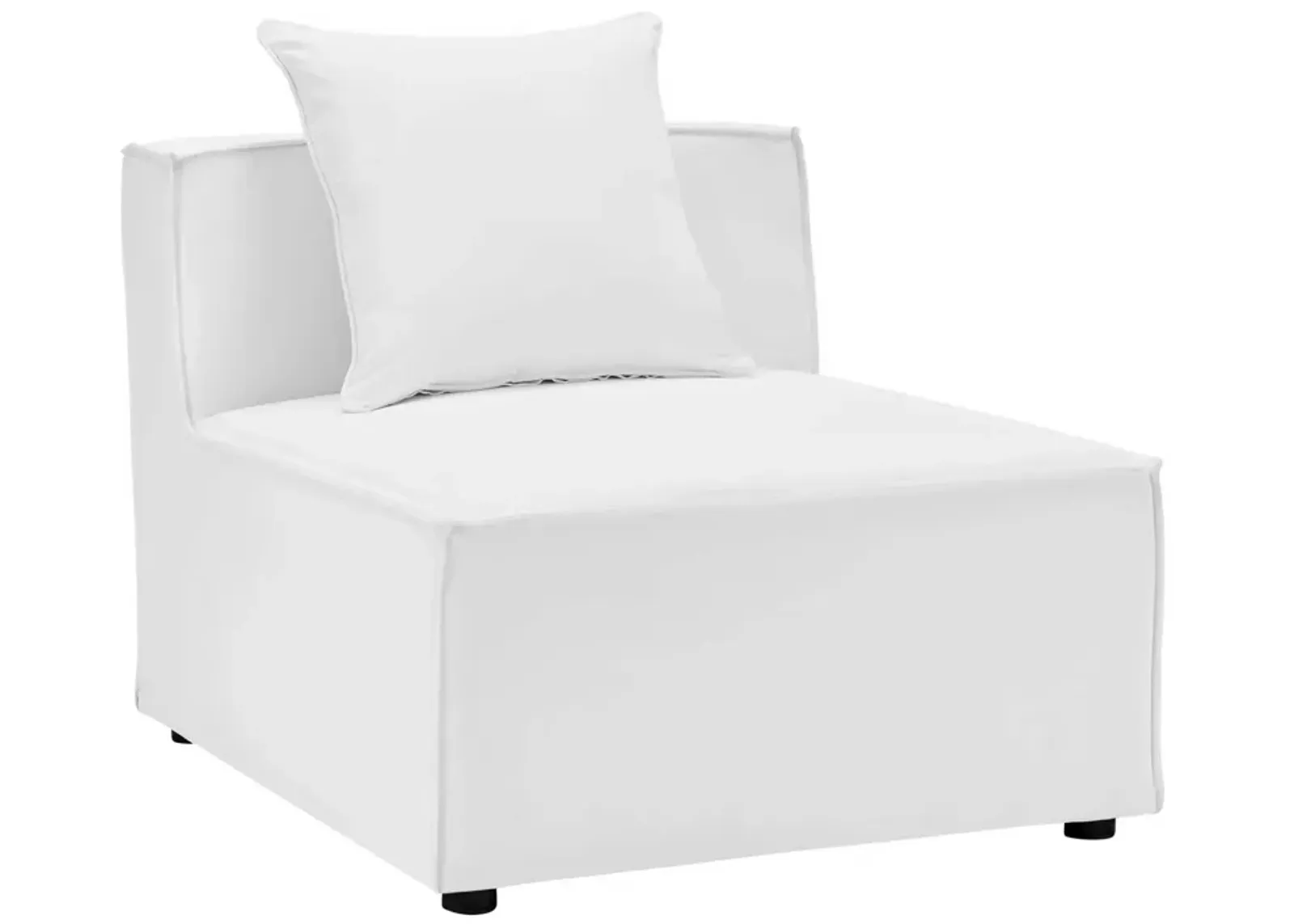 Saybrook Outdoor Patio Upholstered Sectional Sofa Armless Chair