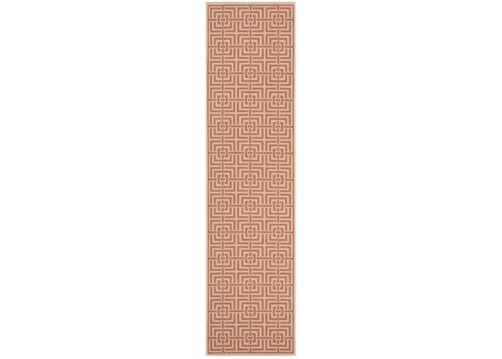 LINDEN 128 Collection LND128R-28 Cream / Rust 2'-2" X 8'