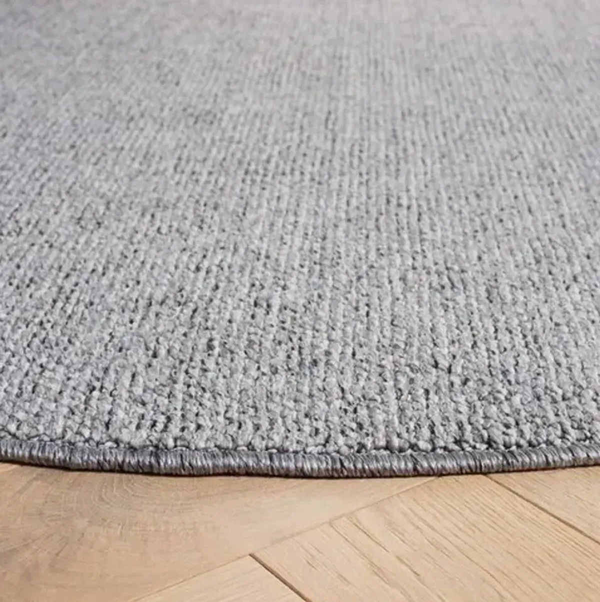 RIVER 600 Grey 6'-7' X 6'-7' Round Round Rug