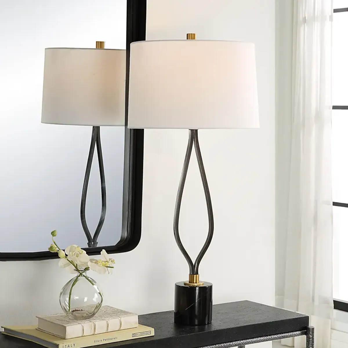 Separate Paths Iron Table Lamp