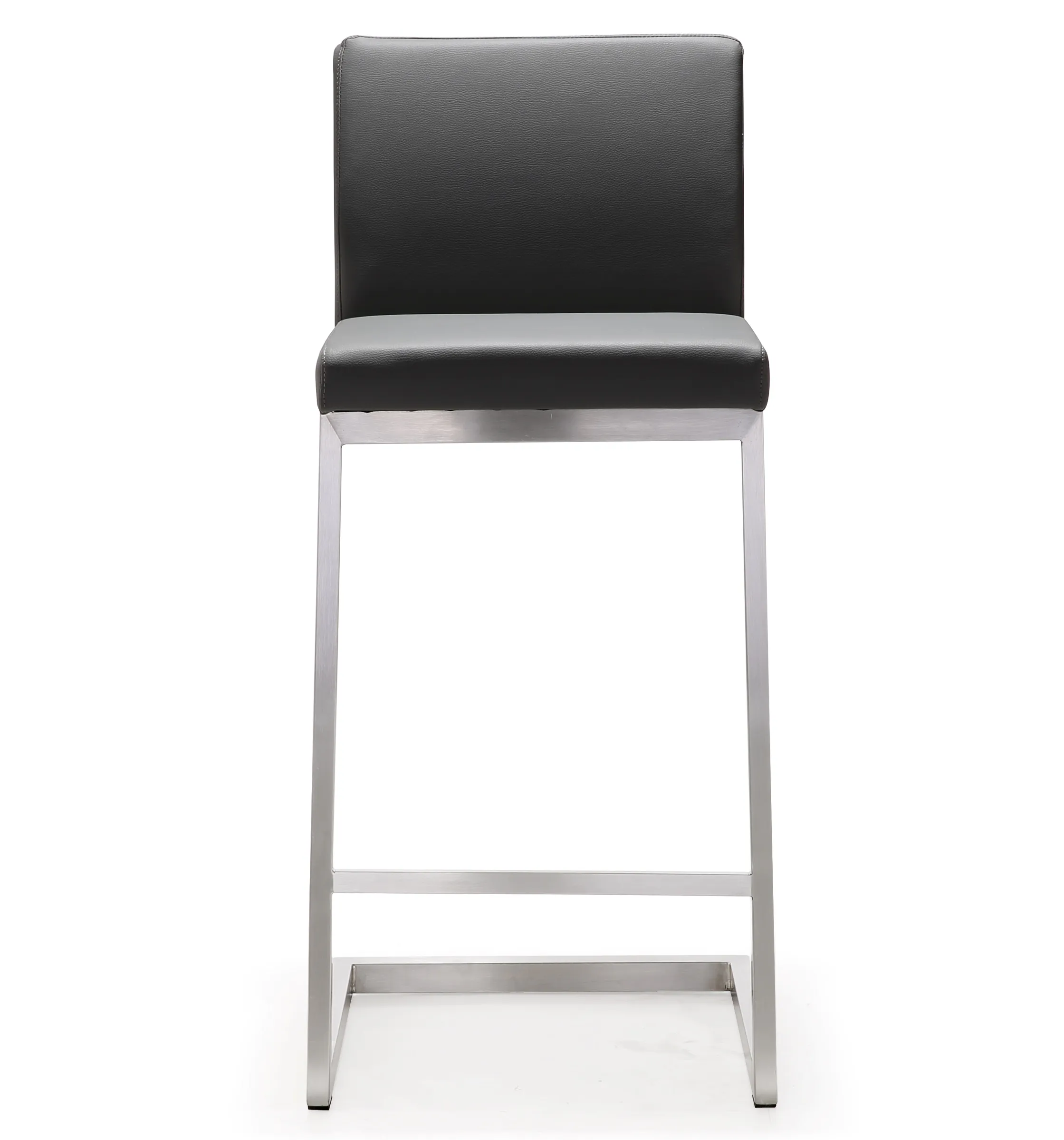 parma grey stainless steel counter stool - set of 2