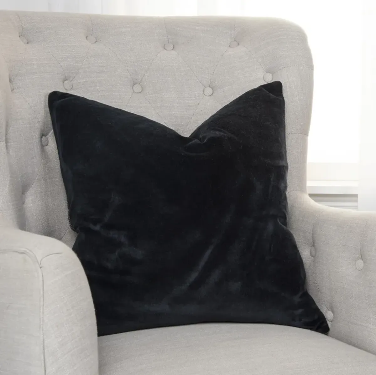 Solid Black  Pillow