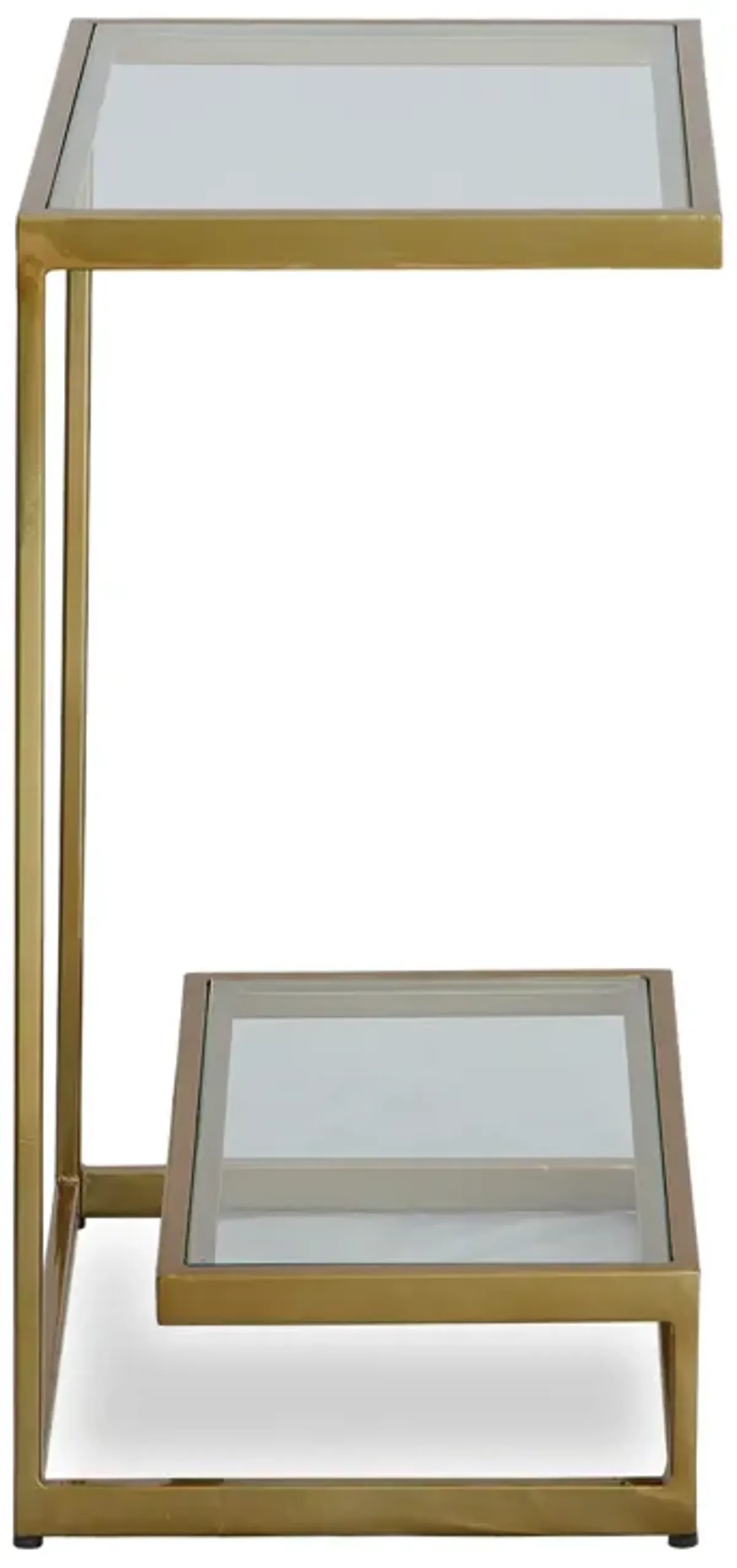 Musing Brushed Brass Accent Table