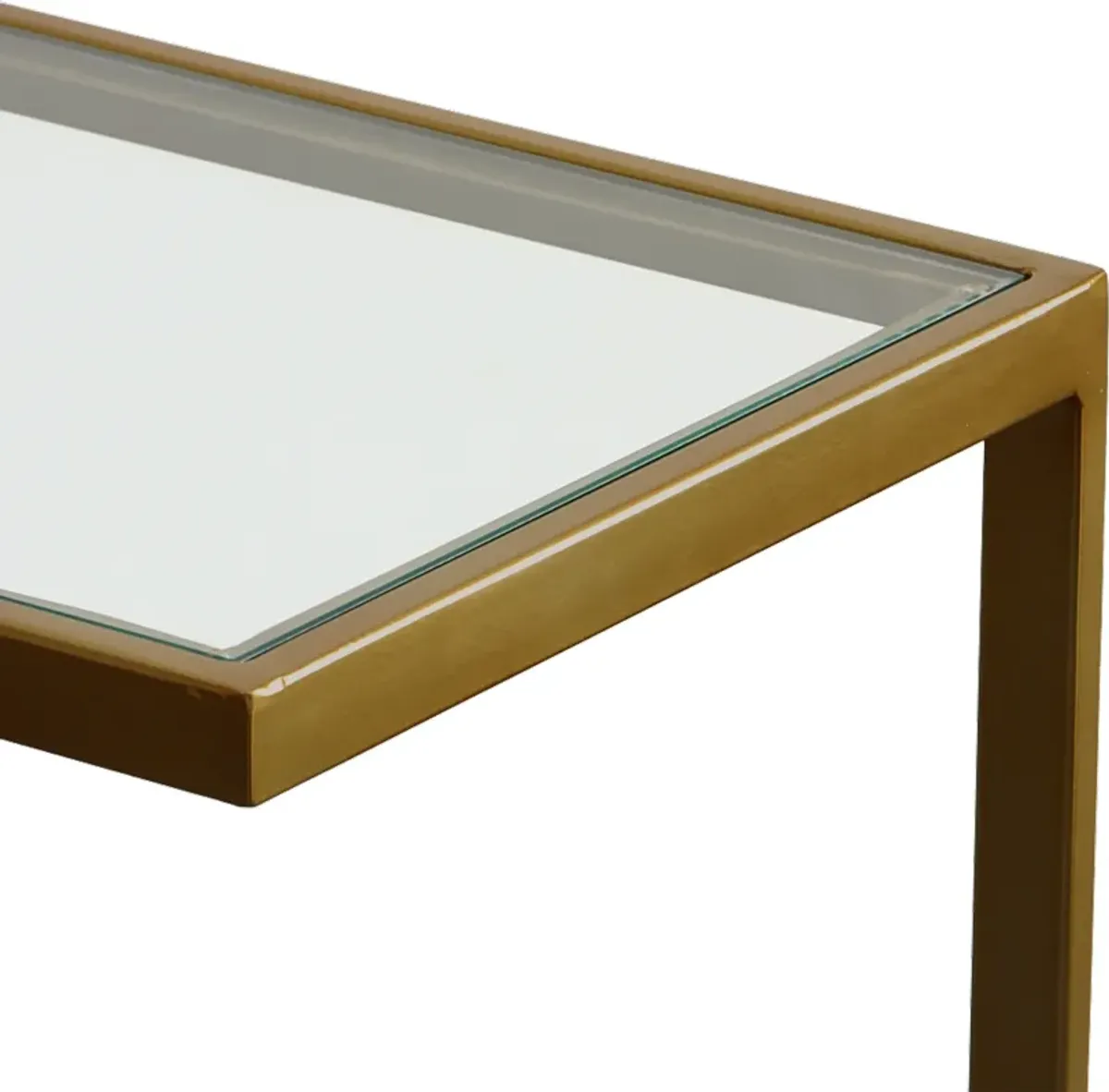 Musing Brushed Brass Accent Table