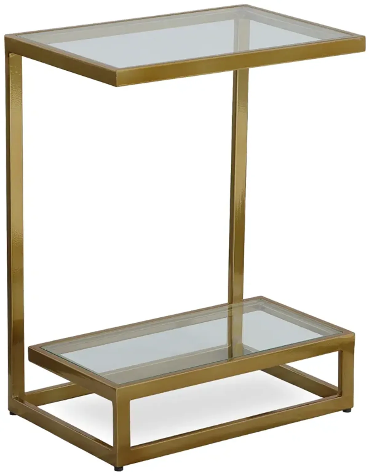 Musing Brushed Brass Accent Table