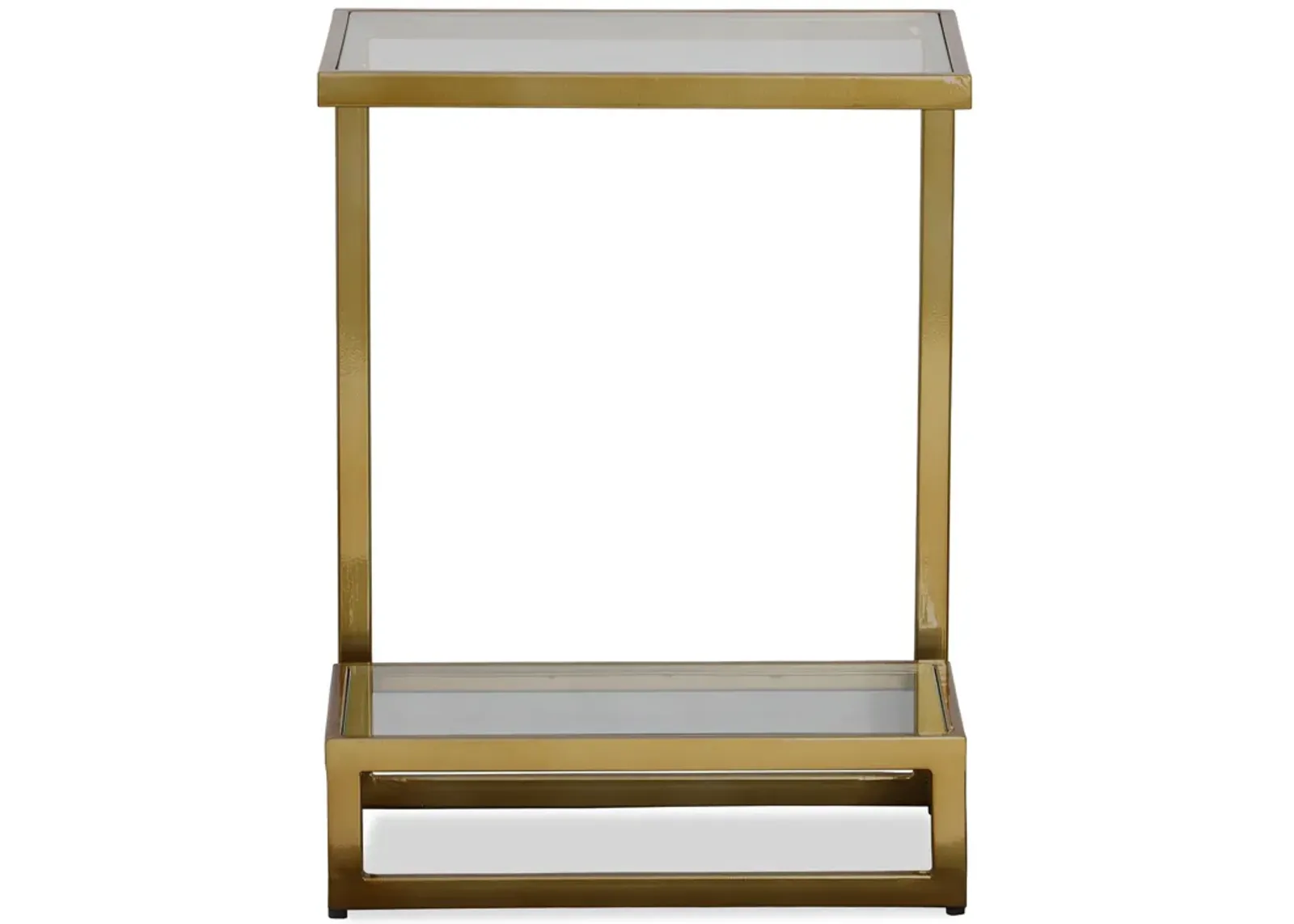 Musing Brushed Brass Accent Table