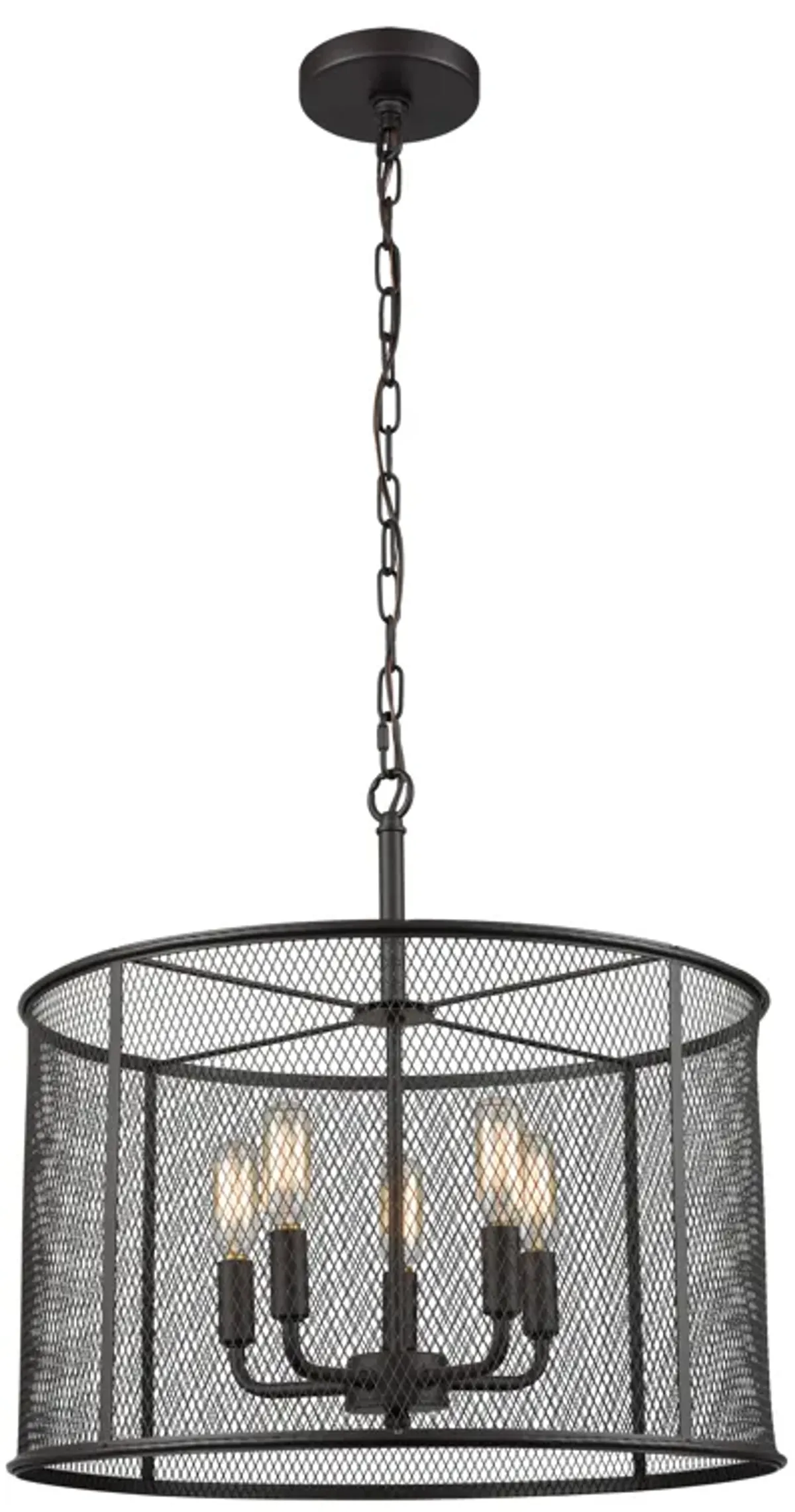 Williamsport 18" Wide 5-Light Chandelier - Oil Rubbed Bronze