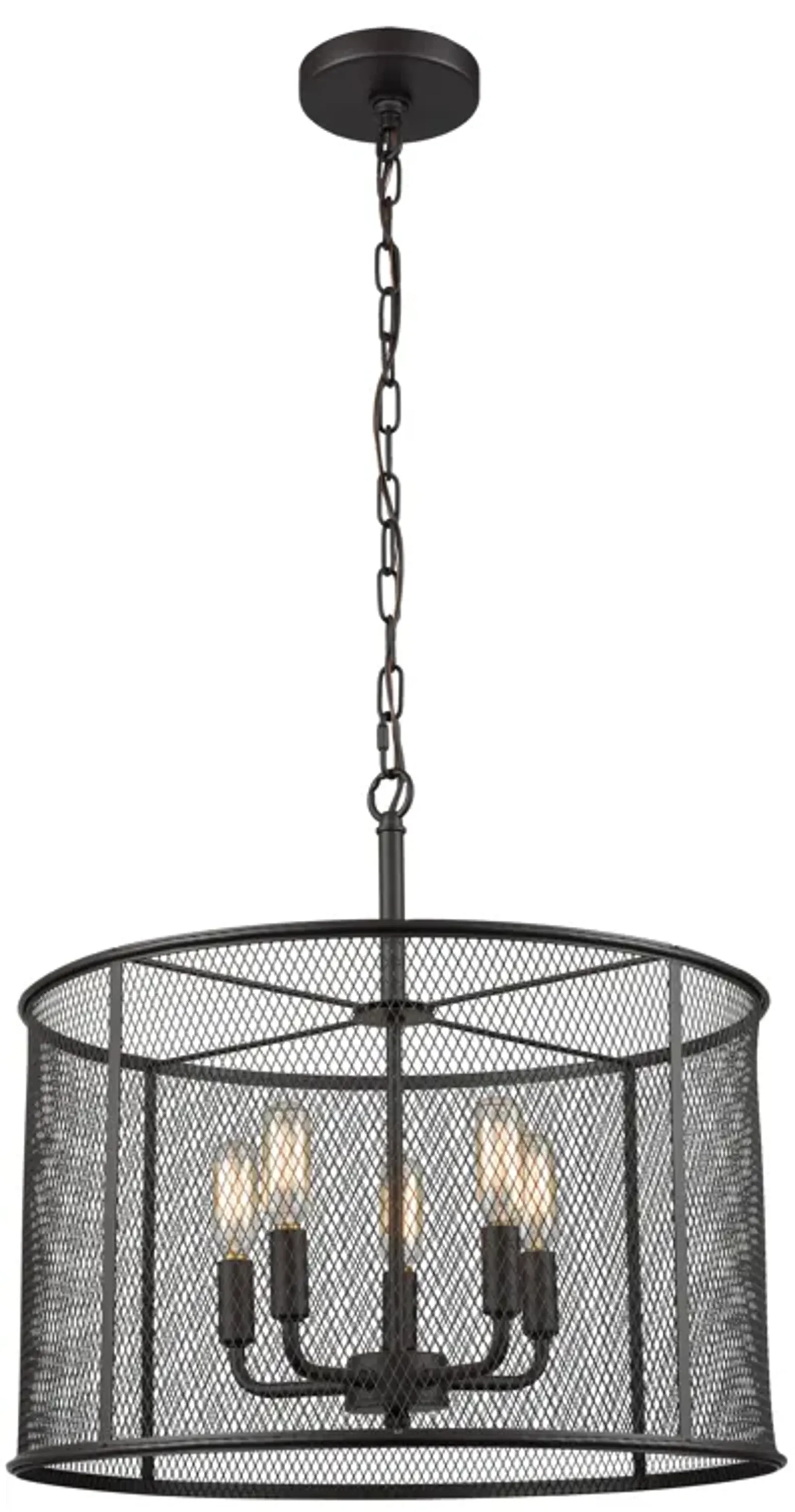 Williamsport 18" Wide 5-Light Chandelier - Oil Rubbed Bronze