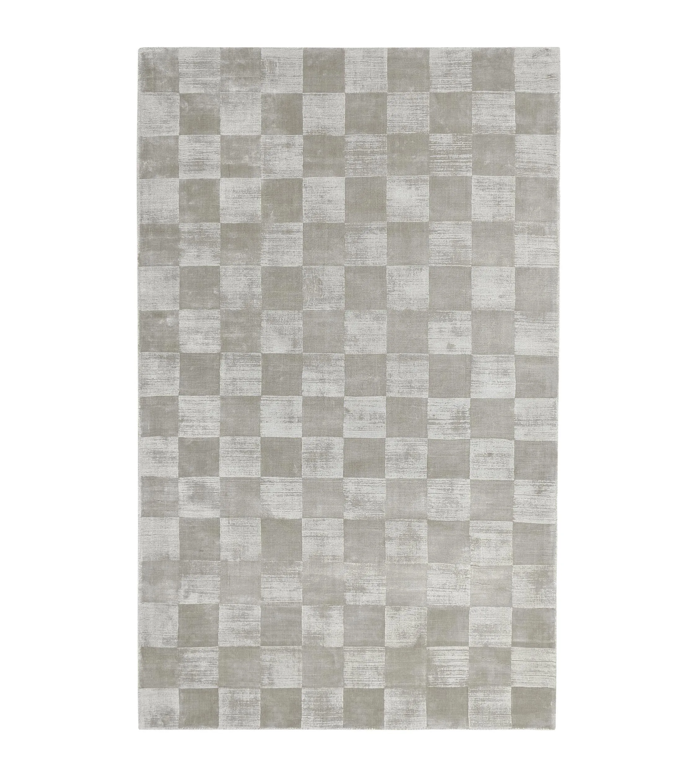 Berlin 8'x10' Indoor Soft Fabric Handwoven Checkered Dove Gray Accent Area Rug