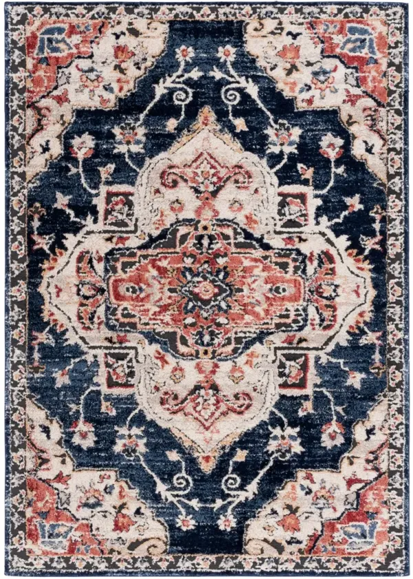 LUNA 111 NAVY  5'-3' x 7'-6' Medium Rectangle Rug