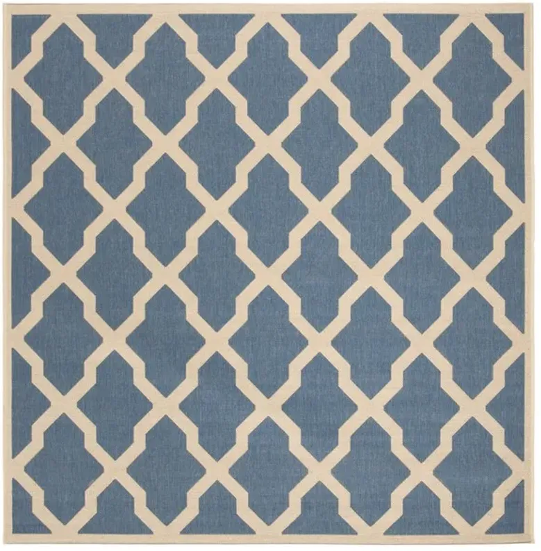 LINDEN 122 Collection LND122M-6SQ Blue / Creme 6'-7" X 6'-7" Square