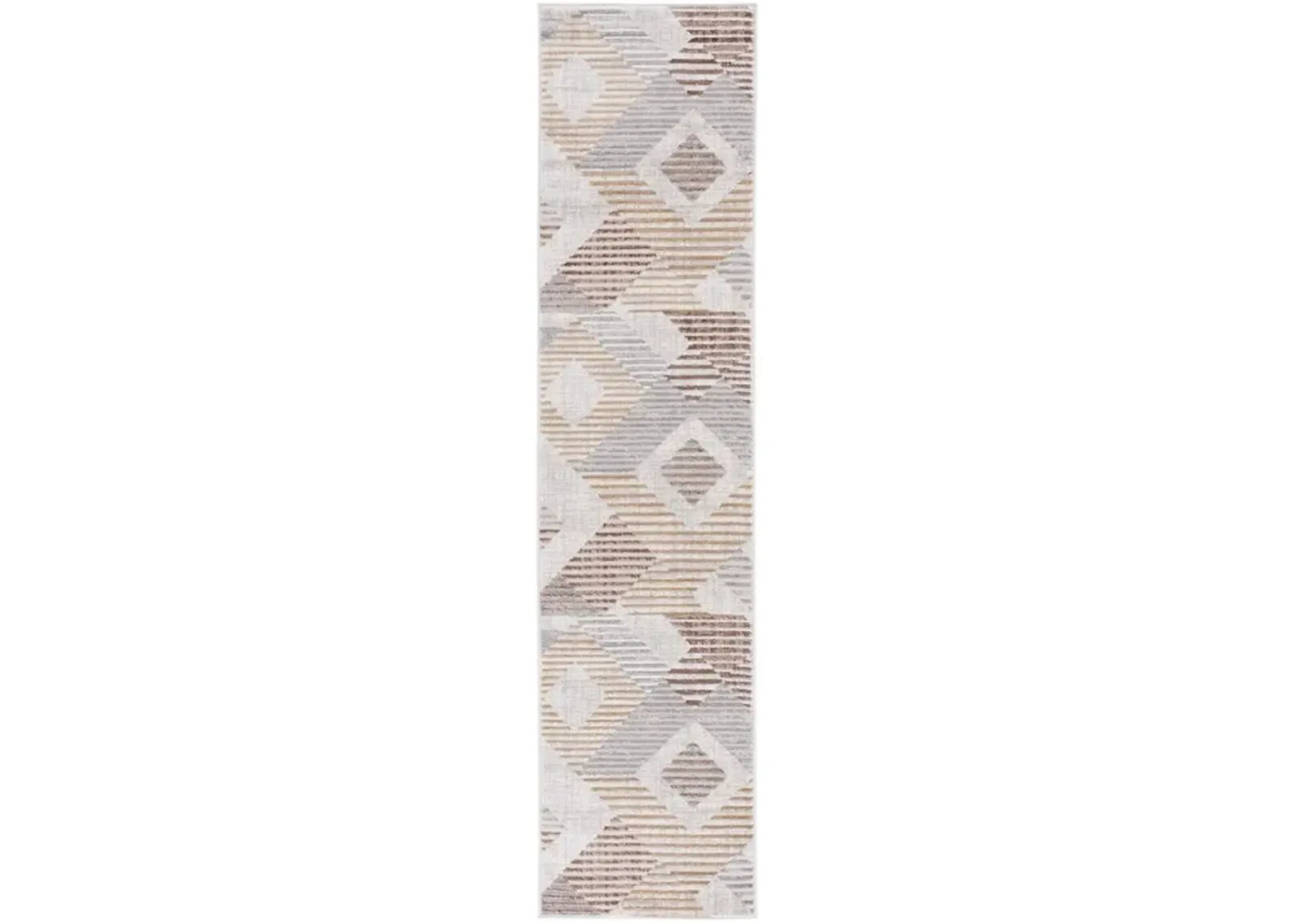 PALMA 328 Grey 2'-2' X 9' Runner Rug