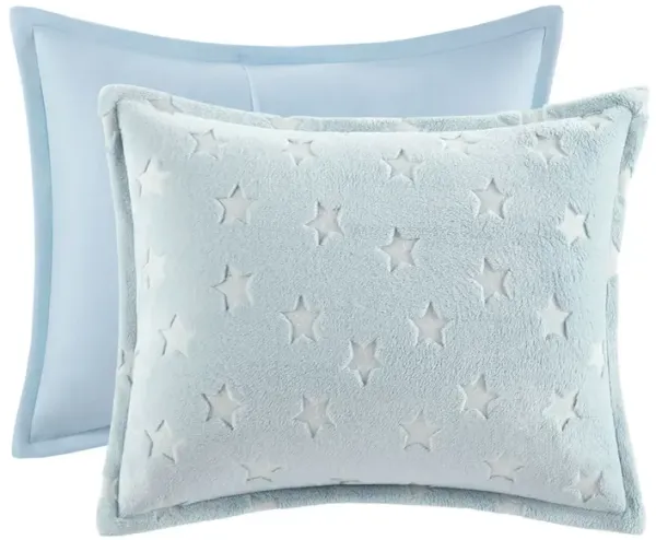 Mi Zone Kids Quinny Aqua Glow In The Dark Plush Comforter Set