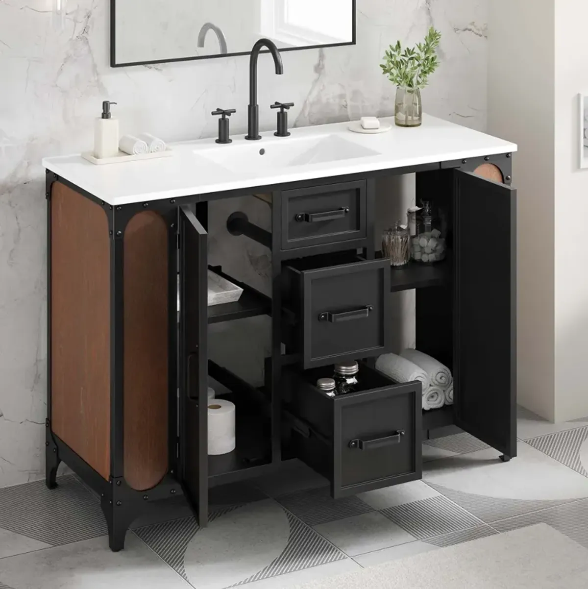 Steamforge 48" Single Sink Bathroom Vanity