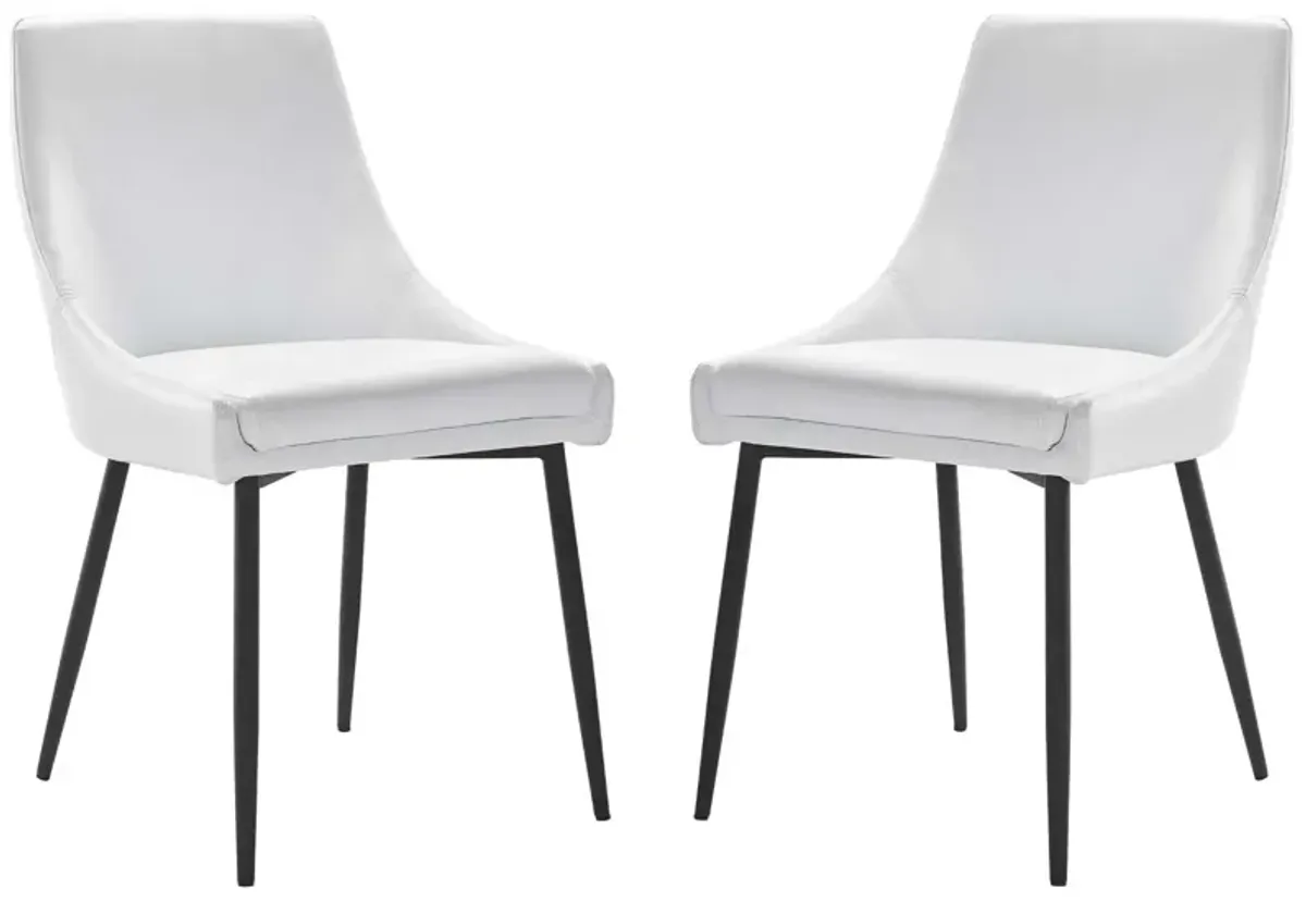 Viscount Vegan Leather Dining Chairs - Set of 2