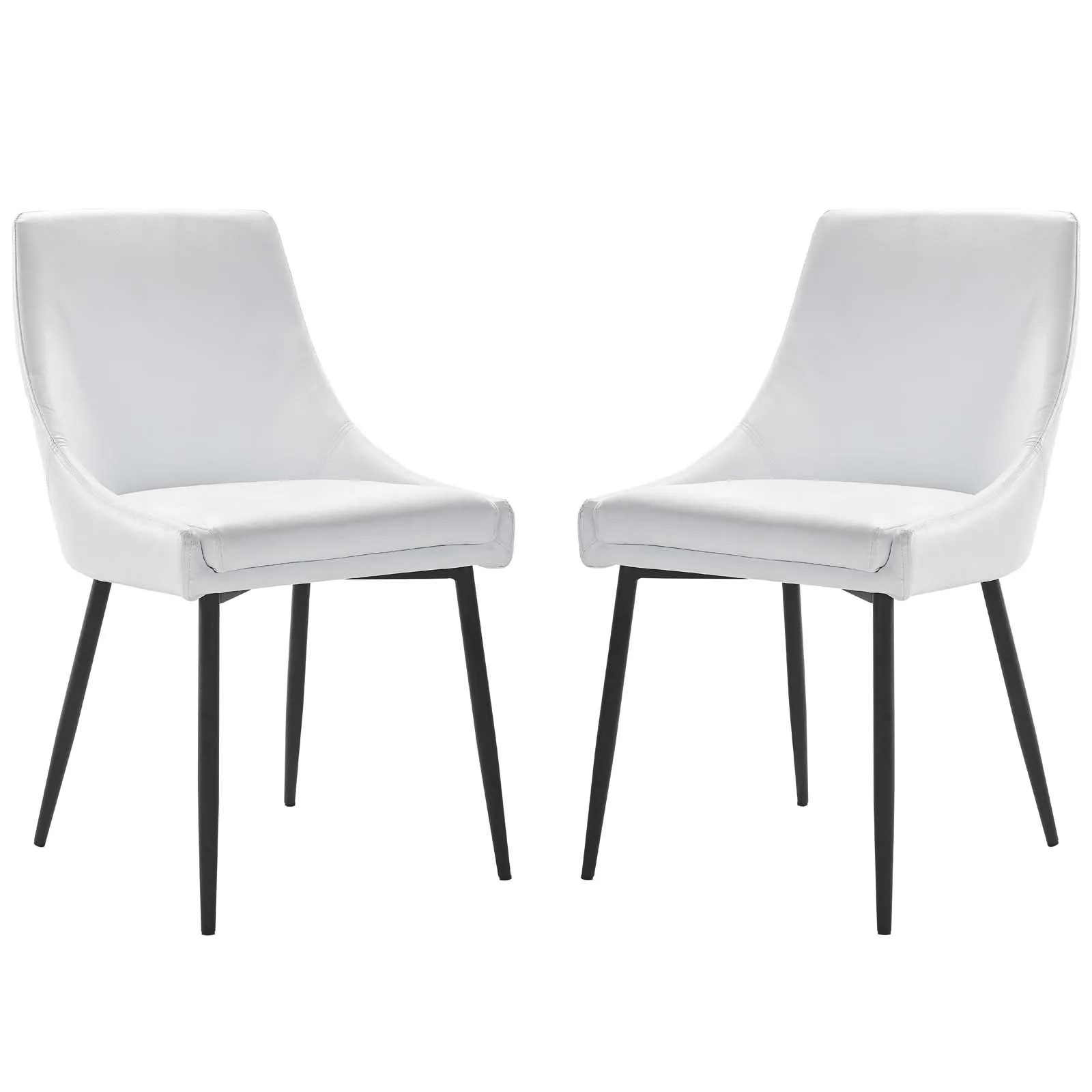 Viscount Vegan Leather Dining Chairs - Set of 2