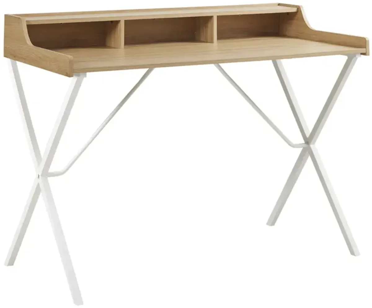 510 Design Laurel Natural/White Laurel Desk