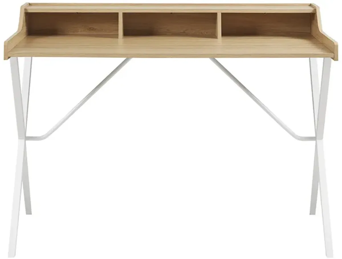 510 Design Laurel Natural/White Laurel Desk